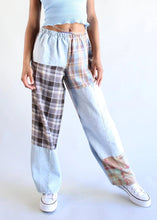 Wholesale Pieced Flannel & Denim Combo Pants Bundle